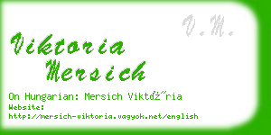 viktoria mersich business card